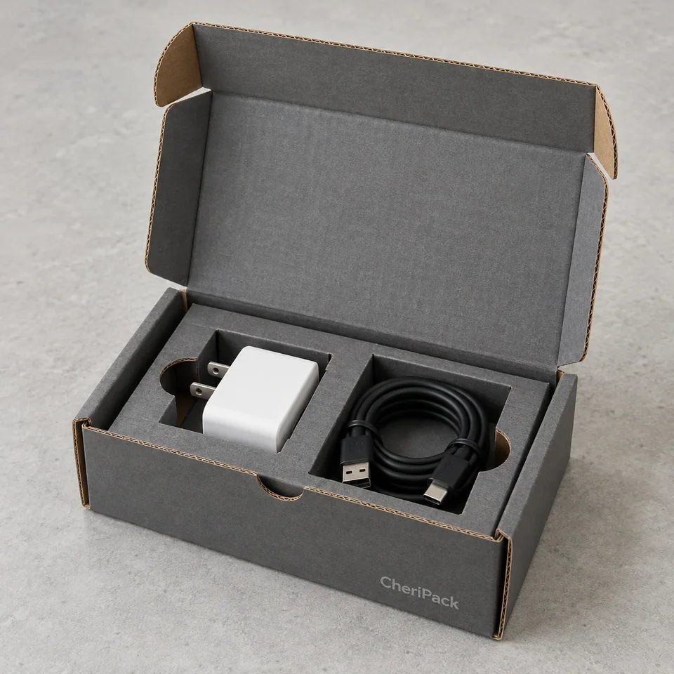 Electronics Accessory Mailer Box — design concept