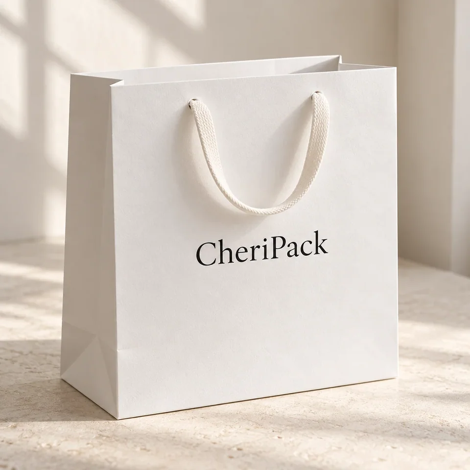 White Paper Gift Bag — design concept