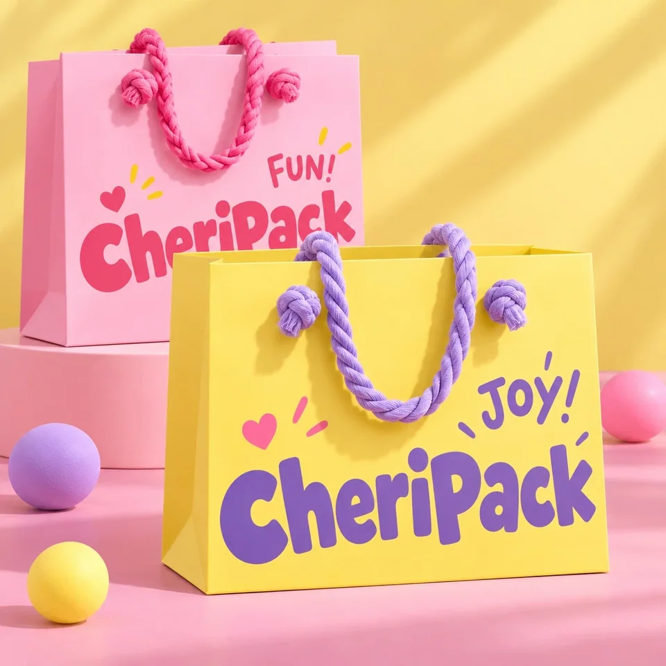 Colorful Printed Gift Bags — design concept
