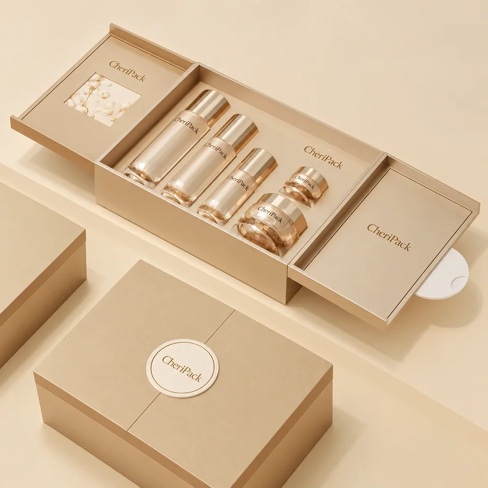 Double-Door Cosmetic Gift Box — supplied packaging reference