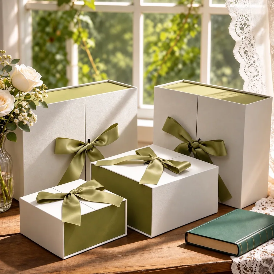 Ribbon Closure Presentation Gift Box — design concept